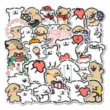 100pcs/Pack Cute Cartoon Maltese Dog Line Art Stickers, Stickers, Creative Stickers Suitable For Decorating Phone, Laptop, Luggage, Water Bottle, Skateboard, Notebook And Guitar. Great For Daily Use, Children's Birthday Gifts, Back To School Supplies - Multicolor - View 2