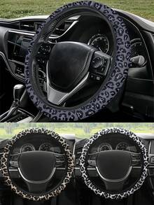 Leopard Print Car Steering Wheel Cover | Soft & Breathable, Protect Your Steering Wheel In Style - Various - View 2