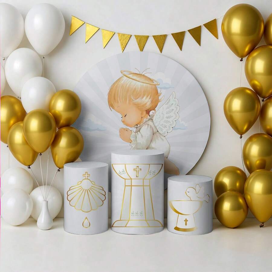 Round Cylinder Trio Panel Cover Baptized - PN-CL-139 - Xem 1