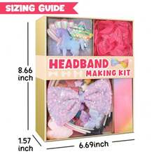 Arts and Crafts Kit for Girls - DIY Headband Making Kit for Girls 89pcs Fashion Hair Accessories Set Art and Craft Gift for 6-8 - Ideal Gifts for 5 6 7 8-12 Year Old Girl - Multicolor - Ver 3