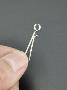 50pcs Hanging Snap Clips, New Saltwater Fishing Quick Connector, Stainless Steel High Tensile Linking Rings, Fishing Tackle Accessories - Silver - View 2