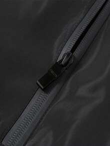 Jachetă bărbătească cu glugă, model camuflaj, neagră și gri, model patchwork, glugă reglabilă cu șnur, design cu buzunare cu fermoar, stil sport casual, lavabilă la mașină, potrivită pentru activități în aer liber, drumeții, ciclism, alpinism, alergare, ținută casual - Gri - Vizualizare 7