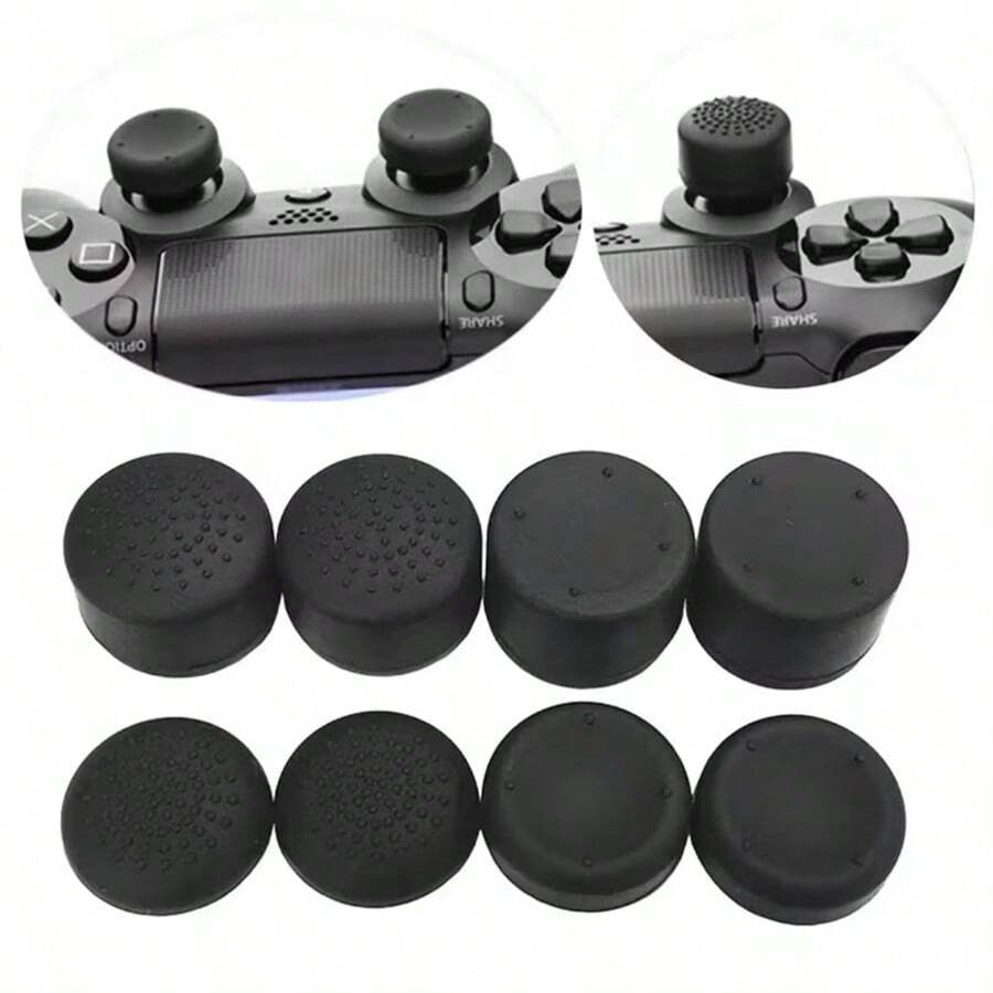 Set de 8 tapas de agarre de silicona para pulgares, kit de cubiertas antideslizantes para palancas de mando compatible con /Series, protege los controles originales del desgaste - Ver 1