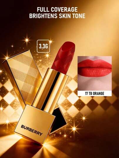  Burberry Kisses哑光唇膏 #17 TB Orange，3.3克/0.11盎司
