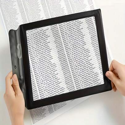 2pcs/1pc [A4 Full-Page Magnifier] A4 Full-Page Magnifier, Lightweight And Portable, Featuring A Large Viewing Area For Reading And Crafts, Suitable For Seniors, Students, And Professionals - Compatible With Books, Magazines, And Screens - Made Of Durable PVC