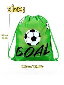 1pc Football Drawstring Backpack, Polyester Portable Storage Bag, Convenient Drawstring Bag, Football Game, Entertainment, Back To School, Graduation Gift - Multicolor - View 9