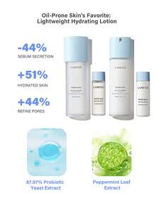 Laneige Water Blue Hyaluronic Acid Basic Set (Refreshing Type), Toner + Lotion, 72-Hour Deep Hydration, Blue Hyaluronic Acid, Lightweight And Non-Sticky, Supports Skin Barrier, Suitable For Normal To Oily Skin, K-Beauty, Korean Cosmetics, , Gift - 5-piece Set - View 5