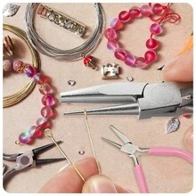 2件/3件套粉色珠宝钳套装，包含开口环钳、珠宝镊子、半圆形精密珠宝钳 - 用于DIY手工和家居维修的弯曲和成型工具 - 珠寶鉗套裝 - 查看 7