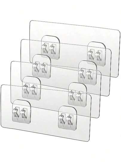 1-10 pièces Crochets adhésifs de salle de bain, autocollants de rechange, crochets muraux imperméables pour rangement de salle de bain, porte-savons et plus, sans perçage requis