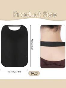 2pcs Adult Bibs, Black Adjustable Bib Design, Comfortable Fit To Protect Elderly Clothing During Meals - Black - View 2