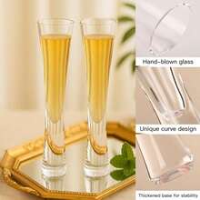 1pc Elegant Glass Liquor Cup, 1oz Wine Glass, Aperitif Glass, Wine Glass. Ideal Father's Day Gift, Crystal-Like Glass, Gift For Friends, Men's Glass, Women's Glass, Reusable And Dishwasher , Essential For Weddings And Parties, - Multicolor - View 6