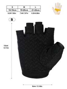 1 đôi găng tay nâng tạ siêu nhẹ, thoáng khí, unisex, bảo vệ toàn bộ lòng bàn tay, lý tưởng cho tập luyện thể dục, phòng gym và đạp xe. - màu đen - Xem 5