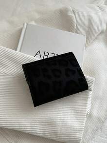 1pc Leopard Print PU Leather Compact Bifold Wallet, Suitable For Women Daily Use And Gift - Multicolor - View 8