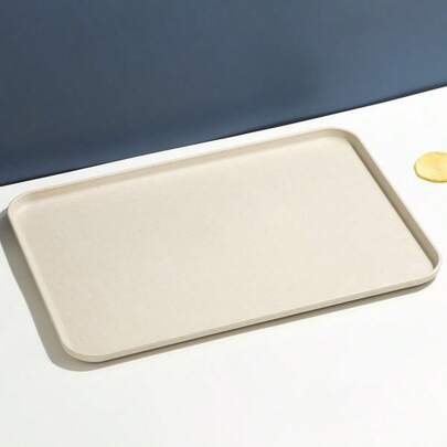 1 pieza Bandeja de plástico rectangular, disponible en tamaño grande/mediano/pequeño, adecuada para restaurante, hogar, cocina, catering, barbacoa y comida rápida, bandeja de plástico rectangular, bandeja de servicio, plato de restaurante, bandeja de cocina, bandeja de catering, plato de barbacoa, plato de servicio de alimentos