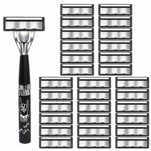 [Premium Razor] Ultra-Sharp Premium Retro Manual Razor Set | 6-Layer Blades, Interchangeable Heads, Ergonomic Handle, Reusable Refillable Design For Smooth Shaving Precision - Perfect Father's Day And Birthday Gift - Multicolor - View 13