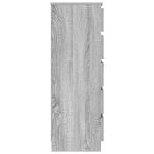 vidaXL Cassettiera, mobile con ampio spazio contenitivo, cassettiera per camera da letto o soggiorno, credenza, mobile laterale, grigio, 60x36x103 cm, legno composito - Grigio - Visualizzare 8