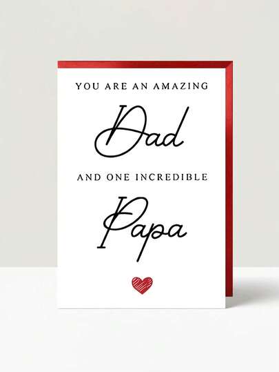 1 pieza "Papá Increíble, Papá Asombroso" Tarjeta de felicitación humorística del Día del Padre con sobre - Regalo de gratitud dulce para papá, perfecto para el Día del Padre, cumpleaños y celebraciones de Acción de Gracias, página interior en blanco
