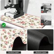1pc Dish Drying Mat, Coffee Machine Mat, Pink Rose Pattern Absorbent Placemat, Suitable For Dining Table And Cafe, Multipurpose Drainage Mat, Home Gift, Tabletop Decor - Multicolor - View 11