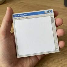 4 Packs/Set 200pcs 3x3 Inch Vintage Computer Window Memo Pad, Retro Desktop Notes, Office Supplies, Desk Decor, Geek Gift, Mother's Day, Easter, Birthday Gift For Women And Men School Supplies - E - View 3