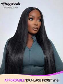 MEGALOOK 100%真人发直发波波头短发假发，13x4透明蕾丝前额短直发假发，自然色，12-14英寸，适合初学者，外观自然，适合日常办公、万圣节派对、Y2K复古风、度假、角色扮演、上学、圣诞节、婚礼、节日等场合。 - SNatural - 查看 1