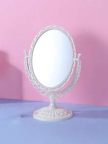 1pc European Style Double-Sided Makeup Mirror, Exquisite Design And Craftsmanship, Heart-Shaped Vanity Mirror, Suitable For Valentine's Day, Wedding, Birthday Party, Bathroom, Vintage Decor, Home Decor, Indoor Decorative Aesthetics - Multicolor - View 16