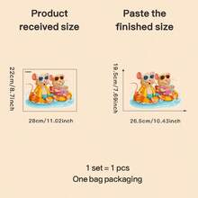 1 pieza Pegatina de ventana con diseño de verano y océano, pegatina de uso único con diseño de ratón de vacaciones de verano, conchas, para decoración de vidrio de hogar, puerta de oficina - A - Ver 7