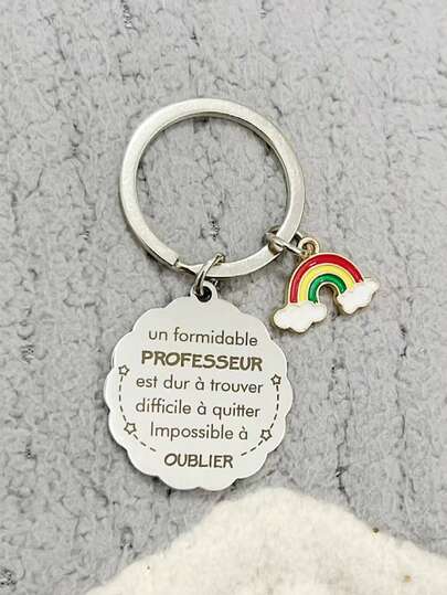 Teacher's Day Gift, Hostess Gift, Atsem Gift, Teacher Keychain Gift, Best Teacher, Teacher Birthday Gift, Graduation Gift, Hostess Gift Slogan Casual Leisure Party Cute Street Elegant Zinc Alloy
