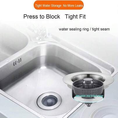 Lưới lọc thoát nước bồn rửa nhà bếp đa chức năng, bộ lọc bật lên bằng thép không gỉ, nút chặn bồn rửa chống tắc nghẽn, gioăng kín chống mùi, bộ thu gom thức ăn thừa dễ vệ sinh chống côn trùng, nút thoát nước nhanh và có ngăn chứa, phiên bản nâng cấp của bộ lọc bồn rửa nhà bếp bật lên, nút chặn bồn rửa chống tắc nghẽn bằng thép không gỉ, lưới lọc bồn rửa chống mùi và côn trùng, bộ thu gom thức ăn thừa dễ vệ sinh, gioăng kín bồn rửa chống mùi và côn trùng, bộ thu gom thức ăn thừa dễ tháo lắp.