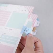 10pcs Color Coded Page Labels 15.3x8.5cm, Hand-Writable Bookmark Stickers For Calendar, Planner, Journal, Diary And DIY Decoration School Supplies - 10 Color-coded Labels - View 3