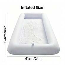 1pc Inflatable Ice Bucket, Made Of PVC Material, Random Black Or White Color, Suitable For Picnic, Camping, BBQ, Pool Party, Outdoor Use, Floating Pool Ice Bucket, Water Drainage Plug, Salad Bowl, Beverage Container, Portable Cooler - Random Color - View 10