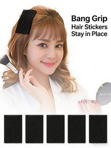 2.56 Inch 14pcs/Set Self-Adhesive Curler Set, Includes 6 Curlers And 6 Clips + 2 Bangs Clips, Salon Quality Curler For DIY Hairstyling, No Heat Curler - Pink - View 3