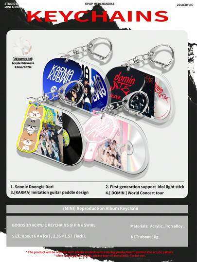 Accessoires in de stijl van Straykid/Stray/Karma/Dominate/ KPOP-albums: Acryl sleutelhangers, STAY, tashanger, autosleutelhanger, sleutelhouder, sleutelring, telefoonhanger, tashanger, esthetische sleutelhanger, speciale cadeaus voor vrienden