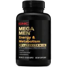 GNC Mega Men Energy & Metabolism Multivitamin | Antioxidants Calorie Burning | 180 Count - mặc định - Xem 2