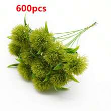 1/10/30/50朵仿真蒲公英丝花，新娘捧花，秋季装饰，情人节礼物，花瓶填充物，家居装饰，新年，户外花园，婚礼，客厅DIY，糖果盒，花环，仿真植物，生日，毕业典礼 - 綠色 - 查看 8