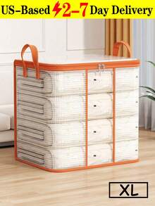 Large Capacity Quilt Bag,Clear Storage Bag With Reinforced Handle For Clothing And Bedding,Space-Saving Quilt Storage Bag With Visible Mesh Window Heavy-Duty Blanket Organizer,Dust-Proof Clothes Storage Bag,Students Stackable Blanket Storage Bag - 彩色 - 查看 12