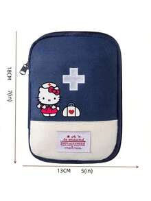 SANRIO Bộ sơ cứu di động Hello Kitty - Bộ dụng cụ y tế màu đỏ và trắng, có thiết kế hình chữ thập và nhân vật hoạt hình, thích hợp cho du lịch, văn phòng, nhà cửa và sử dụng ngoài trời. Vật dụng thiết yếu khi đi du lịch | Phụ kiện vui nhộn | Khóa kéo. Bộ sơ cứu này là món quà hoàn hảo cho Giáng sinh, Lễ Tạ ơn, Halloween, sinh nhật và là món quà lý tưởng cho gia đình và bạn bè. - Nhiều màu - Xem 4
