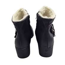 Women's Ankle Boot With Buckles, Lined With Fur – Style And Maximum Thermal Comfort Ref. 322-C - 黑色 - 查看 4