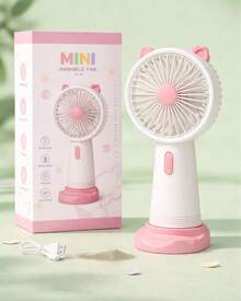 DOSYU Mini Ventilador Portátil ortátil para verano y uso en exteriores (baterías no incluidas), selecciones de primavera y verano, regalos para damas de honor, decoración de habitación, dormitorio, playa, viaje, para hombres, para mujeres, vacaciones, cosas lindas, regalo del Día de la Madre, decoración de jardín, cocina, verano, playa, artículos esenciales de viaje, decoración de habitación, suave, graduación - Blanco - Ver 5