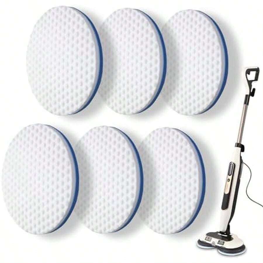 S7001 Upgraded Steam&Scrub Mop Pads For Shrak,S8201 S8001 S7000 S7201 S7000AMZ S7005 S7020 S7001C All-In-One Hard Floor Steam Mop (6Green-Without Snap Fastener) - 6白 - 查看 1