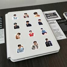 100pcs EN/HY Boyband Stickers, Celebrity Notebook Phone DIY Scrapbooking Waterproof Decorative Stickers - Multicolor - View 3