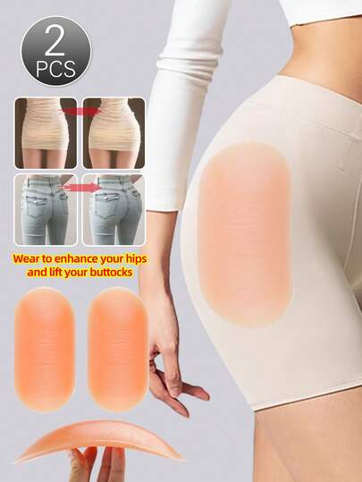 2 Pcs Silicone Long Hip Pads Butt Enhancer Shaper Available In 3 Sizes
