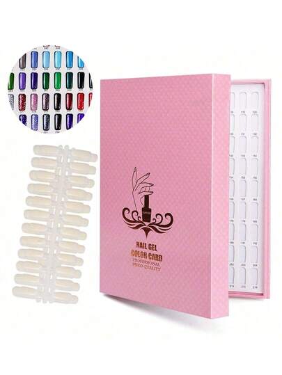 Bộ 120 màu sơn móng tay chuyên nghiệp, bao gồm 120 móng giả, họa tiết quả dứa, sách hướng dẫn màu sơn móng tay, cẩm nang thiết kế salon, hiệu ứng nghệ thuật móng tay chuyên nghiệp, thích hợp sử dụng tại nhà và salon (Hồng, Trắng)