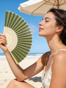 1支个性化折叠纸扇，便携式派对及婚礼用品，纸扇礼品，婚礼扇，小礼物，婚礼宾客回礼，创意小礼物，节日装饰，生日派对用品，耐用，色彩缤纷，可爱，趣味，卡哇伊风格，时尚，男女通用，休闲，可定制，送给他/她的理想礼物 - 彩色 - 查看 6