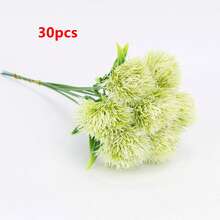 10支仿真蒲公英塑料植物，丝绸新娘捧花，秋季装饰，情人节礼物，花瓶填充物，家居装饰，新年，户外花园，婚礼捧花，客厅DIY，糖果盒，花环，仿真植物，家居饰品，情人节，生日，毕业礼物 - 淺綠色 - 查看 11