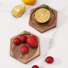 Đĩa đựng trái cây bằng gỗ nguyên khối kiểu Nhật, kích thước 13 x 6.1 x 1.55cm, khay gỗ hồng mộc, đĩa đựng trái cây đẹp mắt, đĩa ăn nhẹ, đĩa bánh, đồ dùng nhà bếp gia đình, khay bộ ấm trà ngoài trời và khay đựng đồ ăn. - Xem 1