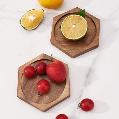 13 X 6.1 X 1.55cm Japanese Style Solid Wood Fruit Plate, Rosewood Tray, Aesthetically Fruit Plate, Snack Plate, Cake Plate, Household Kitchen Supplies, Outdoor Tea Set Tray And Tableware Tray