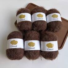 6卷*每包40克马海毛纱线，非常适合钩织披肩、毯子、发圈、毛衣和其他手工工艺品。 - 3115-6卷 - 查看 27