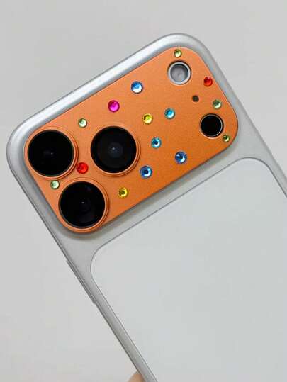 Miếng dán ống kính camera cao cấp đính đá mờ cho iPhone 17Pro/17Promax, không bọt khí, trong suốt độ nét cao, ảnh rõ nét, chống trầy xước, thời trang và thanh lịch.