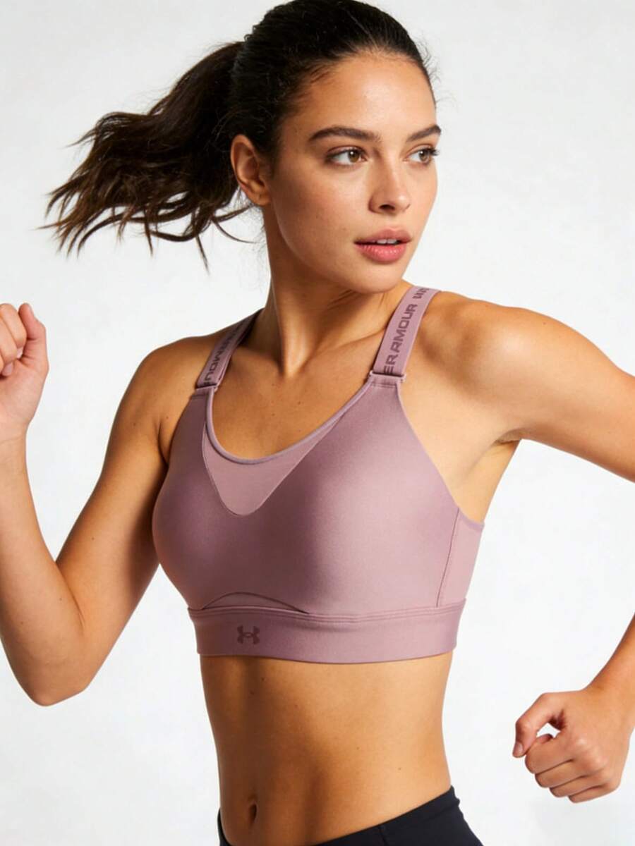 Under Armour Áo ngực thể thao nữ UA Infinity High 2.0 Bra-PNK Yoga Pilates Training Bra Fitness Training Bra 1384112-673 - Bột tourmaline - Xem 1
