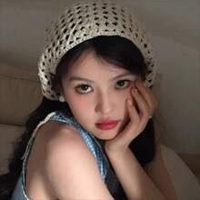 Knitted Flowers Hollow Out Hair Scarf Headbands Women Korean Lace Headscarf Hairs Tie Band Hair Scarf Accessories - Kiểu 04 - Xem 3